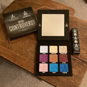 Jeffree Star Mini Controversy Eye Shadow Pallette/Velour Liquid Lipstick Bundle